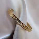 Ayatul Kursi Stainless Steel Bangles Islamic Muslim Quran Verse Cuff Bracelet Men Arabic Calligraphy Messenger Jewelry Gifts