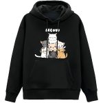 New lovely design for girls winter hoodies women cat hoodies