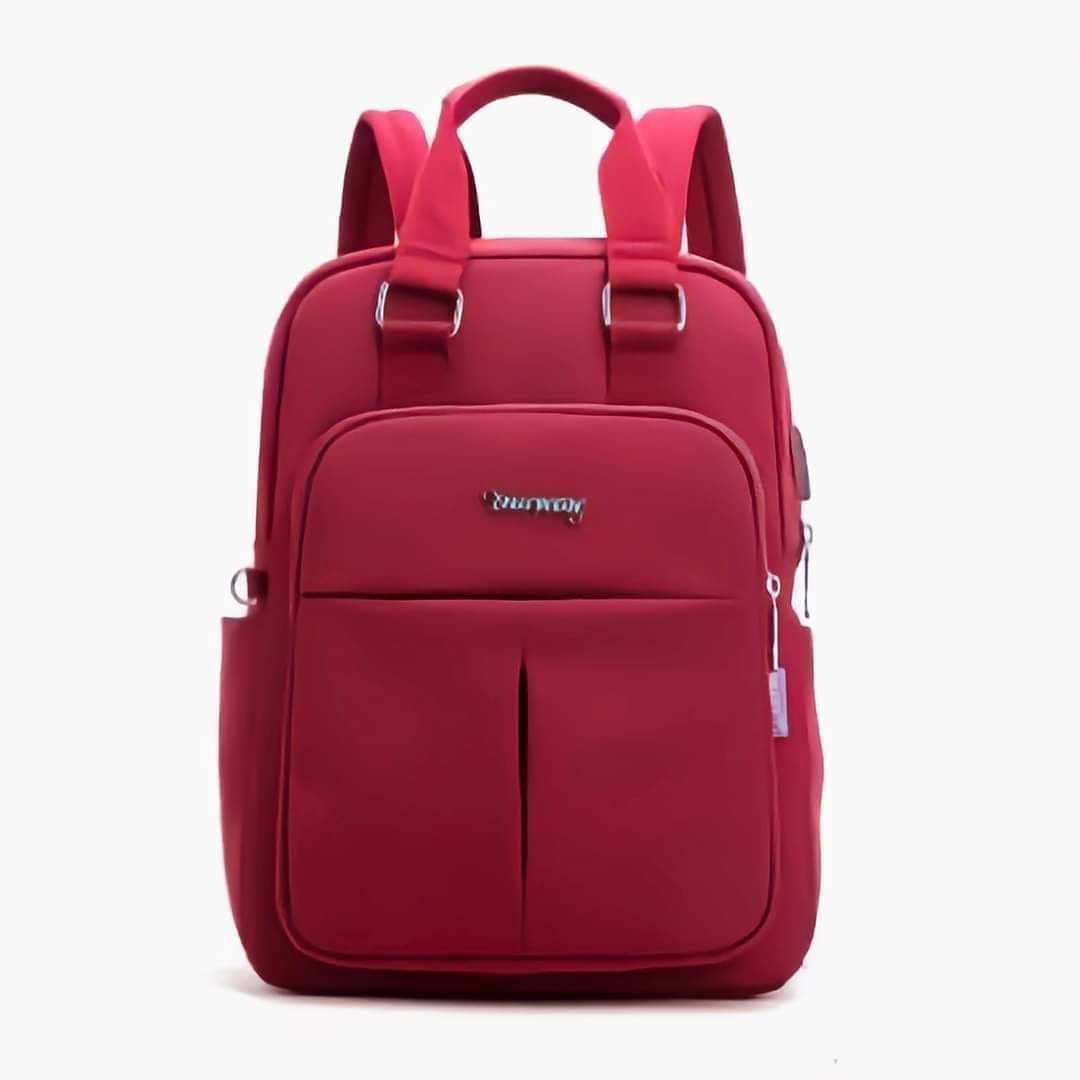 leisure nylon ladies CHINA Bagpack (Maroon)_1 New Designer Backpacks Women High Quality new fashion Large Capacity Women Backpack travel Shoulder Bag Women Backpack Mochilas - Image 1